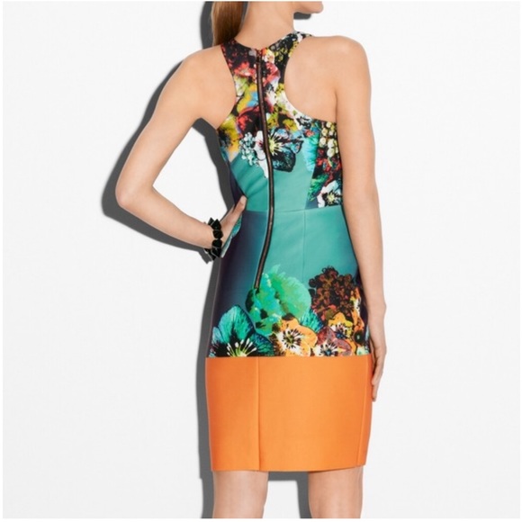 Milly Sea Blossom floral scuba neoprene sheath dress -sz 6 - Picture 2 of 2